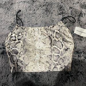 Snakeskin crop top